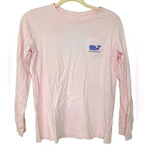 Vineyard Vines Long Sleeve Breast cancer awareness girls shirt, size large, NWOT